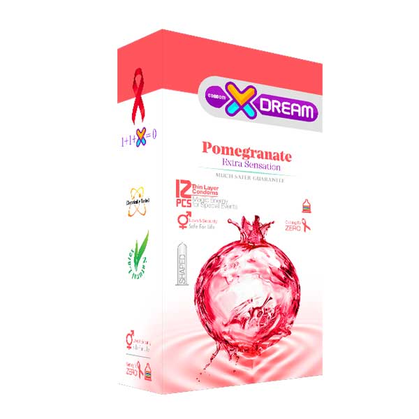کاندوم تنگ کننده انار ایکس دریم Xdream Pomegranate